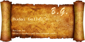 Budai Gellén névjegykártya